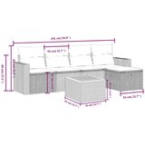  6-dijelni set vrtnih sofa s jastucima bež od poliratana | shoptok.hr
