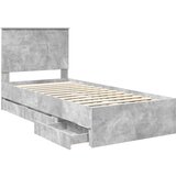  Konstrukcija postelje s predalom Betonsko siva 90 x 200 cm, (5000121286) | Shoptok.si
