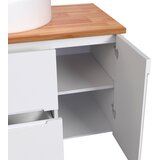 Bessagi Home kopalnica davina, bela, barva hrasta, 3-Delno | Shoptok.si