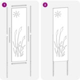 vidaXL Dekorativni panel za vrt Olivna zelena 32 x 140 cm Mnogi jeklo | Shoptok.si