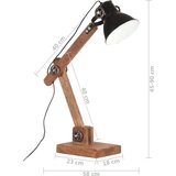  Stolna svjetiljka crna okrugla 58 x 18 x 90 cm E27 | shoptok.hr