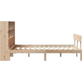 vidaXL Krevet s regalom za knjige bez madraca 160x200 cm od borovine | shoptok.hr