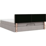  Otomanski okvir kreveta s madracima smeđesivi 200x200cm tkanine | shoptok.hr