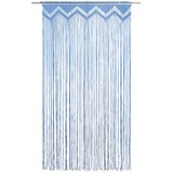  Zavjesa s makrameom plava 140 x 240 cm pamučna | shoptok.hr