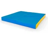Gimnastična 2-delna blazina telovadna vzmetnica 100X100X10 Dvodelna Modra/Rumena, (5000085797)