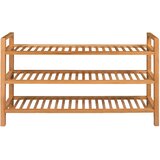  Stalak za obuću s 3 police 100x27x60 cm od masivne hrastovine | Eponuda.com