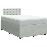 Maison Chic Box spring postelja - Vzmetna postelja z vzmetnico svetlo siva 120x200 cm žamet SL18158, (21894711) | Shoptok.si