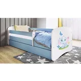 OTROKA POSTELJA DREAMY SLONEK (VE BARV IN DIMENZIJ)-Modra-80x160