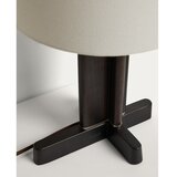 Kave Home Bijela/tamno smeđa stolna lampa od masivnog kaučuka s tekstilnim sjenilom (visina 48 cm) Niani – | shoptok.hr