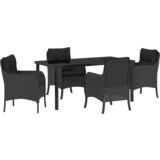  Set vrtnih stolica s jastučićima Crni Poli Ratan | shoptok.hr