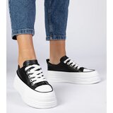Gemre Black and white women's high-sole sneakers Selina | shoptok.hr