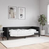 vidaXL Raztegljiva postelja črna 80x200 cm blago Cene