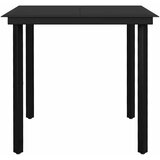  5-dijelni vrtni blagovaonski set crni Crna 80 cm table length | shoptok.hr
