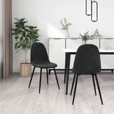  Blagovaonske stolice 2 kom crne baršunaste | shoptok.hr