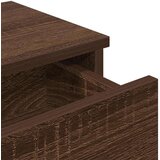 vidaXL Stenska polica s predali rjav hrast 60x28x15 cm inženirski les | Shoptok.si
