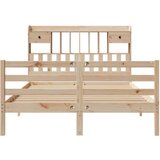 vidaXL Knjižna postelja brez vzmetnice 160x200 cm trdna borovina | Shoptok.si