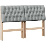 Tapecirani uzglavlje Svijetlo siva 135 cm Čvrsto borovo drvo | shoptok.hr