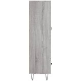  Visoka komoda siva boja hrasta 69,5x31x115 cm konstruirano drvo | Shoptok.si