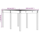  Vrtni stol 159,5 x 82,5 x 76 cm od masivnog drva duglazije | Eponuda.ba