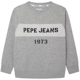 Pepe Jeans Sweater majica 'Orson' siva / crna / prljavo bijela