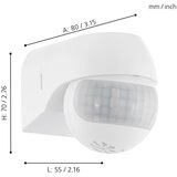 Eglo Detect me 1 vanjska/ senzor, bijela 180 stupnjeva | shoptok.hr