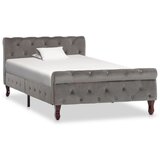 vidaXL Posteljni okvir siv žamet 100x200 cm Cene