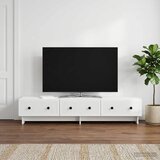 TV ormar s ladicama Bijela visokog sjaja 147 x 34,5 x 30 cm | Eponuda.com