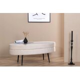 Venture Home ovalni tabure Otto 100 × 40 × 41 cm, bjelkasta | shoptok.hr