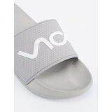 Shelvt Light gray flip-flops with inscription | Shoptok.si