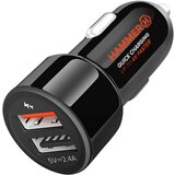 Hammer Avtopolnilec 30W, 2x USB vžigalnik za cigarete, polnilna crpalka Express by Mediatek - crna, (20650956) | Shoptok.si