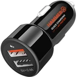 Avtopolnilec 30W, 2x USB vžigalnik za cigarete, polnilna crpalka Express by Mediatek - crna, (20650956)