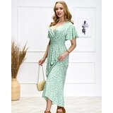 Resti Green women's maxi dress in floral pattern- Clothing | Eponuda.ba