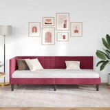  Kutni okvir kreveta Vinska crvena 80 cm x 200 cm Baršun | shoptok.hr