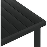  Vrtni stol crni 140 x 90 x 74 cm od aluminija i WPC-a | shoptok.hr
