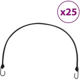 vidaXL Bungee vrv z odsevnimi trakovi in kavlji 25 kosov 100 cm | Shoptok.si