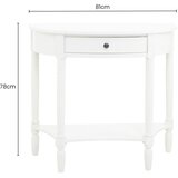 Premier Housewares Bijeli pomoćni stol od masivnog bora 32x93 cm Heritage – | shoptok.hr