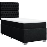 Krevet s oprugama i madracem crni 100 x 200 cm od tkanine | shoptok.hr