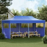 vidaXL Zložljiv pop-up vrtni šotor 3x6 m moder | Shoptok.si