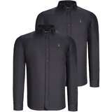 Dewberry DUO SET G725 MEN'S SHIRTS-BLACK-BLACK Cijene