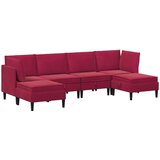  Komplet pohištva za dnevno sobo 6 pcs Vinorodna rdeča Žamet, (5000272737) | Shoptok.si