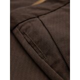 Ombre Men's REGULAR FIT chino pants with fine texture - brown | shoptok.hr