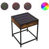 Maison Chic Nočna mizica - Nočna omarica - Nočna miza z neskončnimi LED dimljeni hrast 40x40x51 cm, (21688595) Cene