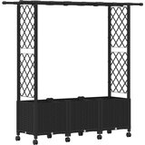  Povišeni krevet s mrežom i krovom Crna 162,5 x 40 x 142 cm PP | shoptok.hr