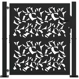  Vrtna vrata crna 100x100 cm dizajn s čeličnim krilom | shoptok.hr