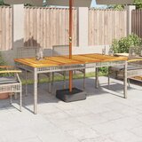  Vrtni stol sivi 180 x 90 x 75 cm od poliratana i drva bagrema | shoptok.hr