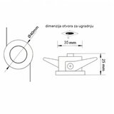  LED rozetna L1030-3 okrugla 3W 4000K bela | ePonuda.com