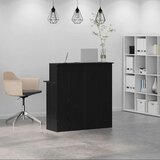 vidaXL sprejemna pisalna miza črna 100x50x103,5 cm inženirski les, (22094740) | Shoptok.si