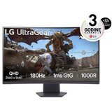 LG 31.5" UltraGear Curved 1000R VA QHD 2560x1440@180Hz, 16:9, 3000:1, 1ms, 300 cd/m², 178º/ 178º, FreeSync, HDR 10, 2 HDMI, 1 DP, VESA 100x100 mm, Tilt, Black, 3yw | ePonuda.com