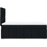 vidaXL Box spring postelja z vzmetnico črn 90x190 cm blago | Shoptok.si