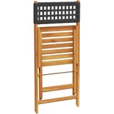  3-dijelni bistro set od poliratana i masivnog drva crni | shoptok.hr